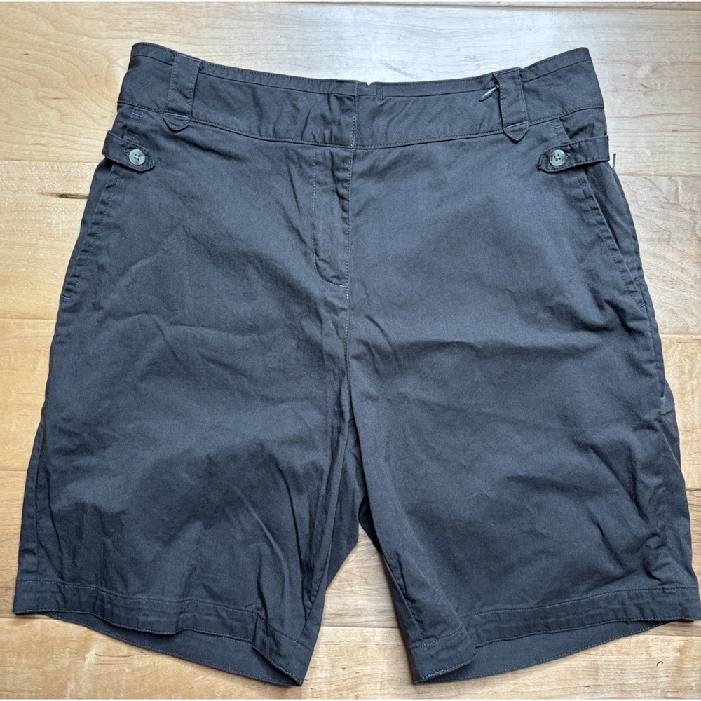 ExOfficio Shorts Womens 6 Gray Hiking Travel Outdoor Casual Side Zip Bermuda